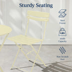 Best Choice Products 3-Piece Small Bistro Set, Folding Patio Furniture Set of 2 Chairs and Table - Black - image 83