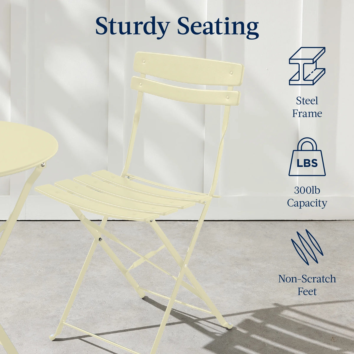 Best Choice Products 3-Piece Small Bistro Set, Folding Patio Furniture Set of 2 Chairs and Table - Black - image 83