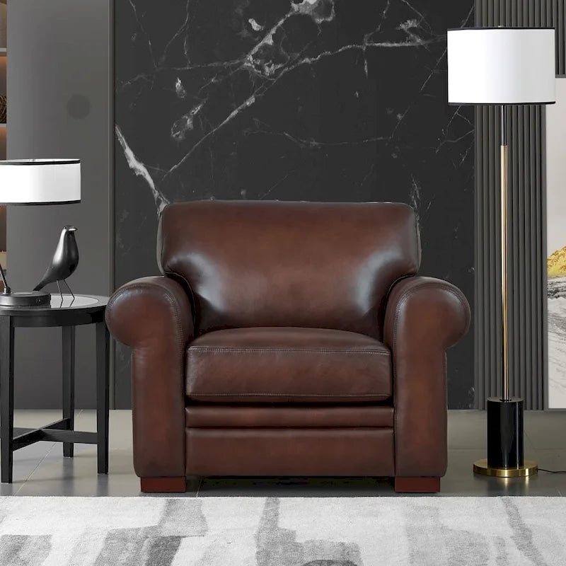 Hydeline Brookfield Premium Top Grain Leather Sofa and Chair Set - image 7