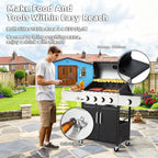 Upgraded 4 Burner BBQ Propane Gas Grill with Cast Iron Grates & Side Stove, 44,000 BTU Stainless Steel Burner Barbecue Grill for Patio, Camping, Outdoor Cooking. - image 21