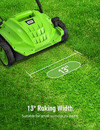 SWIPESMITH 13-Inch 12 Amp Electric Dethatcher Scarifier with Foldable Handle, 2-in-1 Lawn Dethatcher - image 6