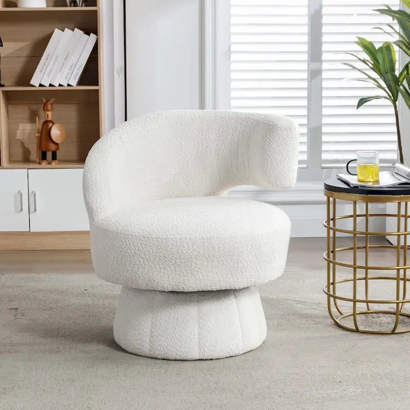 360-Degree Swivel Cuddle Barrel Accent Chairs with Plush Upholstery - image 1