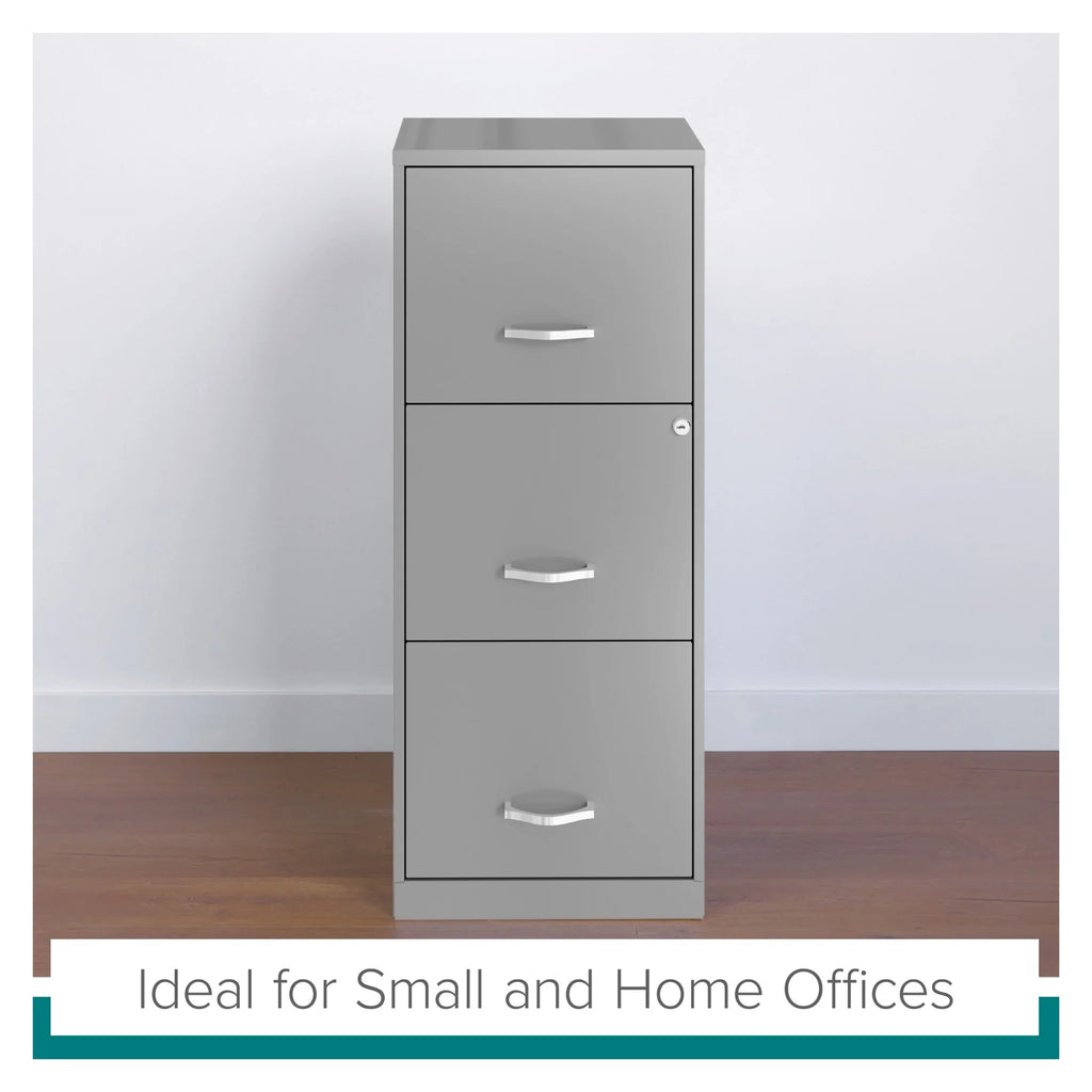 Space Solutions 18" Deep 3 Drawer Smart Letter Width Vertical File Cabinet, Navy - image 18
