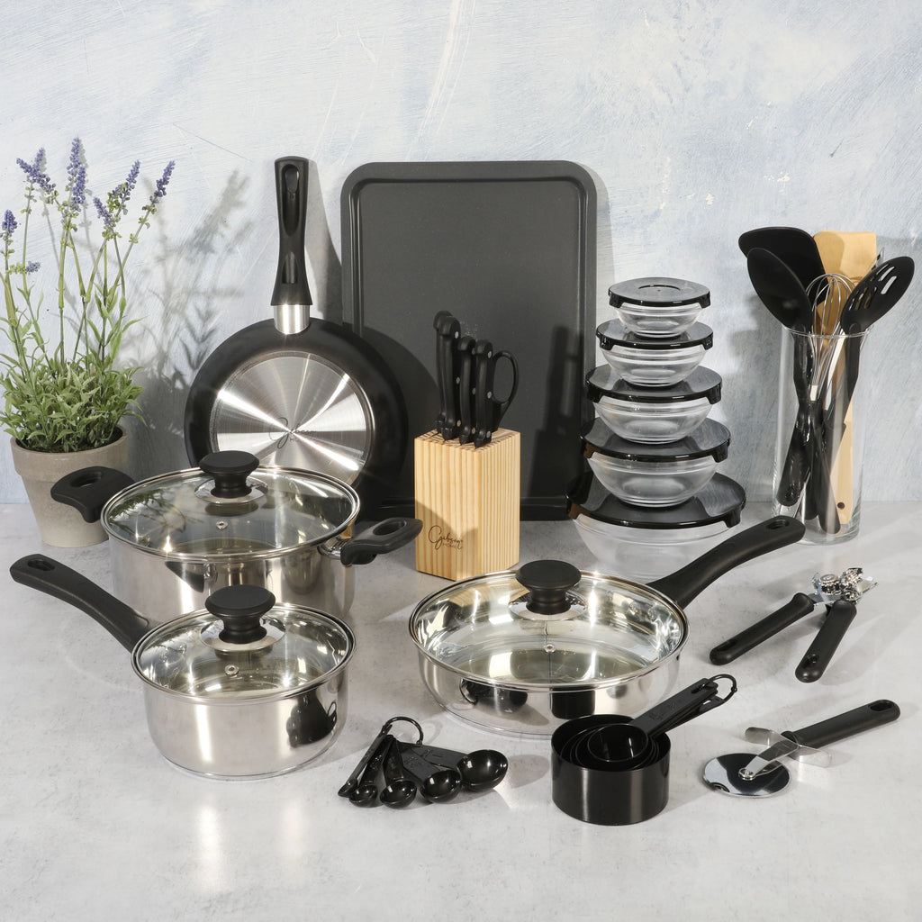 Gibson Home 71-Piece Stainless Steel Silver Cookware Combo Set - image 14