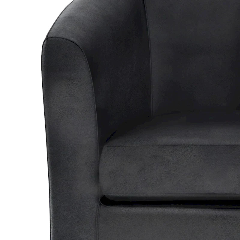 Modern Tub Accent Chair with Upholstered Seat and Wooden Legs - image 43
