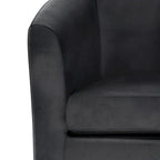 Modern Tub Accent Chair with Upholstered Seat and Wooden Legs - image 43