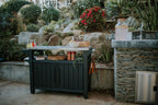 Keter Outdoor Rolling Table Cart for Food Prep, Storage, Bar & Grill, Dark Brown - image 6