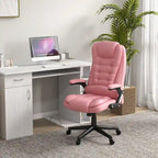 HOMCOM High Back Massage Office Chair with 6 Vibration Points and Heated Recline - PU Leather Computer Chair - image 1