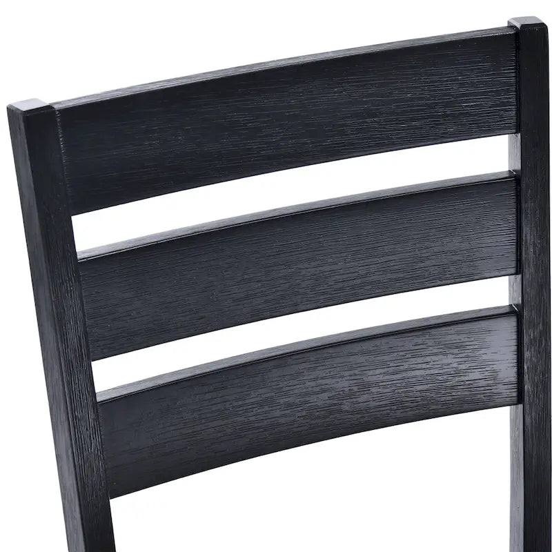 Set of 4 Slat Back Wooden Dining Chairs - image 19