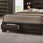 Furniture of America Zuloey Transitional Espresso Wood Platform Bed with Bookcase Headboard and Storage Drawers - image 3
