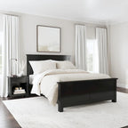 Homestyles Oak Park Black Wood Queen Bed and Nightstand Set - 2 Pieces - image 2