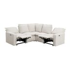 Linen Upholstered Power Recliner L-Shaped Sectional Sofa with USB Port - Soft Home Theater Seating for Living Room - image 10