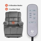 MCombo Heated Massage Electric Recliner Chair for Living Room - Fabric R6233 - image 10