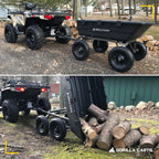 Heavy Duty Poly Utility Dump Wagon Garden Cart w/Pneumatic Tires, 6 Cu Ft - 1200 lb Capacity Outdoor Wheelbarrow for Yard, Landscaping & Gardening, Lawn Tractor or ATV Towable-Gorilla Carts - image 47
