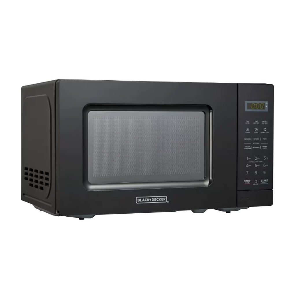 Black and Decker 0.7 Cu Ft LED Digital Microwave Oven in Black with Child Safety Lock - image 1