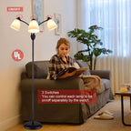 DINGLILIGHTING Floor Lamp Tall for Room: Flexible Gooseneck Floor Lamps Standing for Bedroom Home Office - Modern Floor Lights 5 - Light - image 9