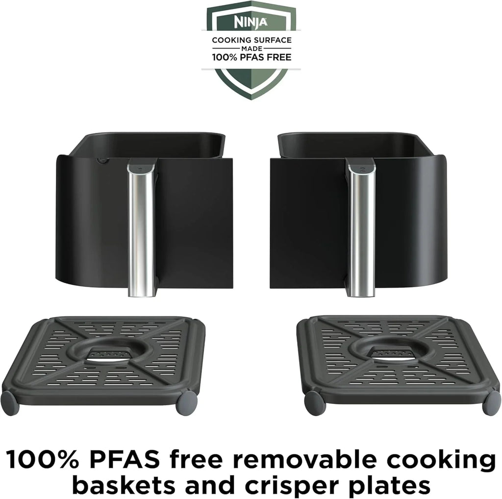 Ninja Foodi 10QT 6-in-1 DualZone Smart XL Air Fryer, 2 Independent 5QT Baskets, Smart Cook Thermometer, Match Cook, Smart Finish, Air Fry, Roast, Bake, Dehydrate, Reheat, Grey, DZ550 - image 15