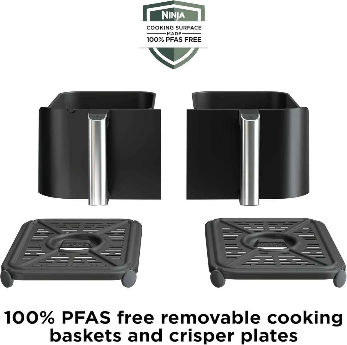 Ninja Foodi 10QT 6-in-1 DualZone Smart XL Air Fryer, 2 Independent 5QT Baskets, Smart Cook Thermometer, Match Cook, Smart Finish, Air Fry, Roast, Bake, Dehydrate, Reheat, Grey, DZ550 - image 15