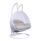 LeisureMod 2 Person Hanging Egg Chair with Stand - Outdoor/Indoor Rattan Wicker Patio Swing Hammock Lounger with Cushions - image 36