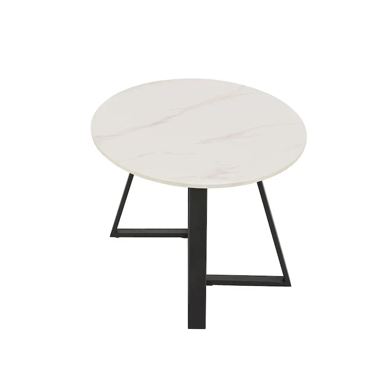 iNSPIRE Q Modern Jurmala Glossy Sintered Stone Tables with Grey Metal Base - image 20