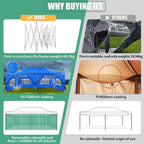 COBIZI 10x20 Heavy Duty Pop up Canopy Tent with 6 sidewalls Easy Up Commercial Outdoor Canopy Wedding Party Tents for Parties All Season Wind & Waterproof Gazebo with Roller Bag,Black(Frame Thickened) - image 56