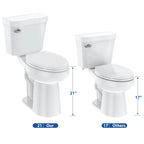 Elongated Two-Piece Toilet with Soft-Close Seat and 1.28 GPF Siphonic Flush - image 9