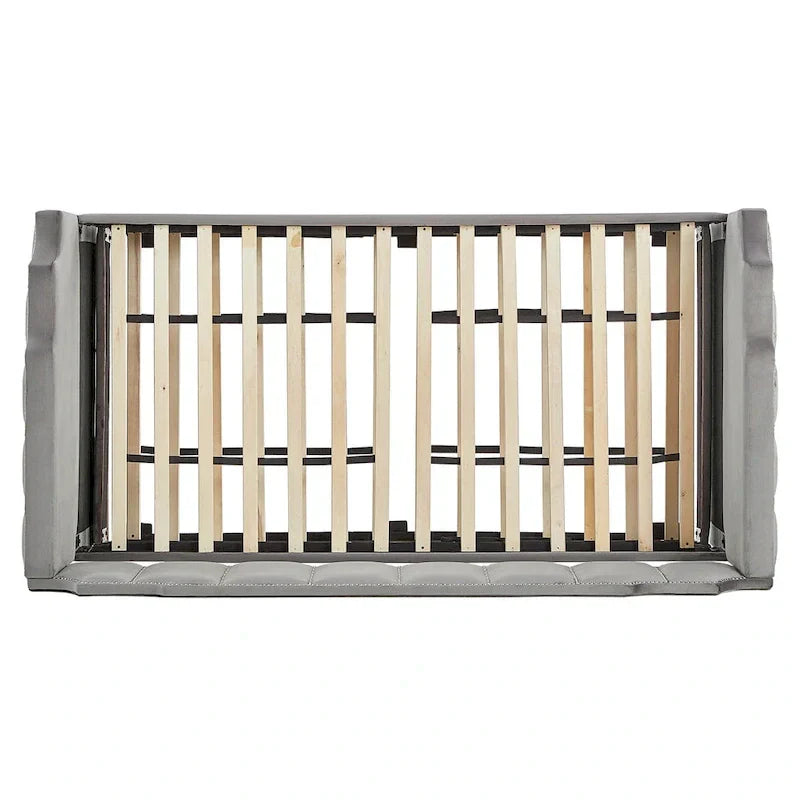 iNSPIRE Q Modern Chareau Glam Grey Velvet Daybed - image 8