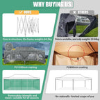 COBIZI 10x20 Heavy Duty Pop up Canopy Tent with 6 sidewalls Easy Up Commercial Outdoor Canopy Wedding Party Tents for Parties All Season Wind & Waterproof Gazebo with Roller Bag,Black(Frame Thickened) - image 208