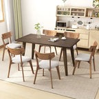 Pair of Light Beige Wooden Dining Chairs - Versatile Side Chairs for Office or Home - image 14