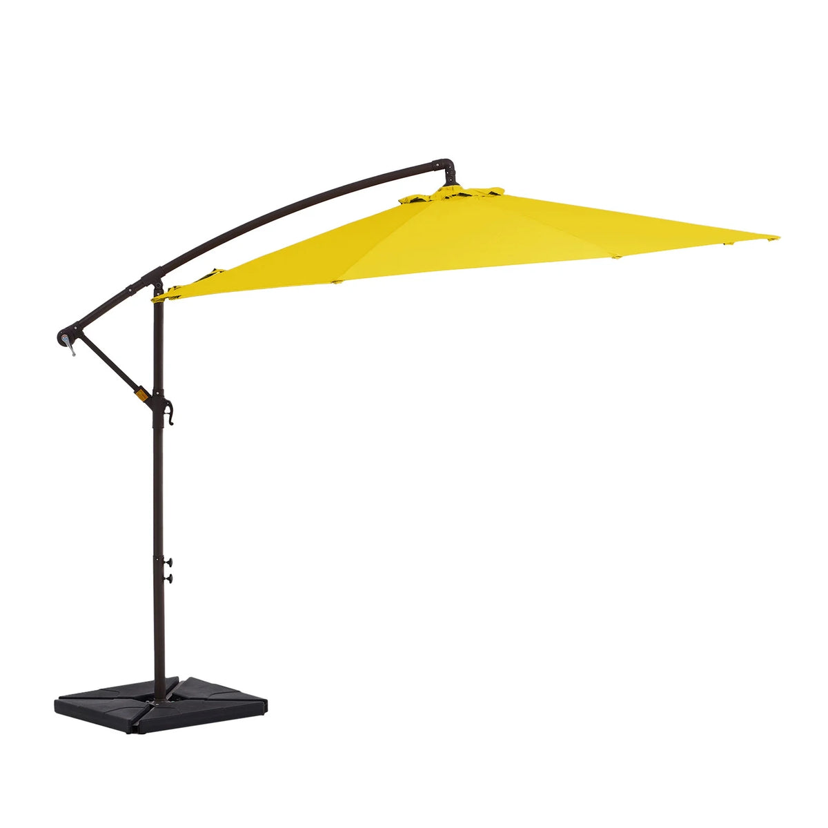 JUSTLET 10ft Heavy Duty Patio Hanging Offset Cantilever Patio Umbrella W/ 4-Piece Base Included Included, Beige - image 48