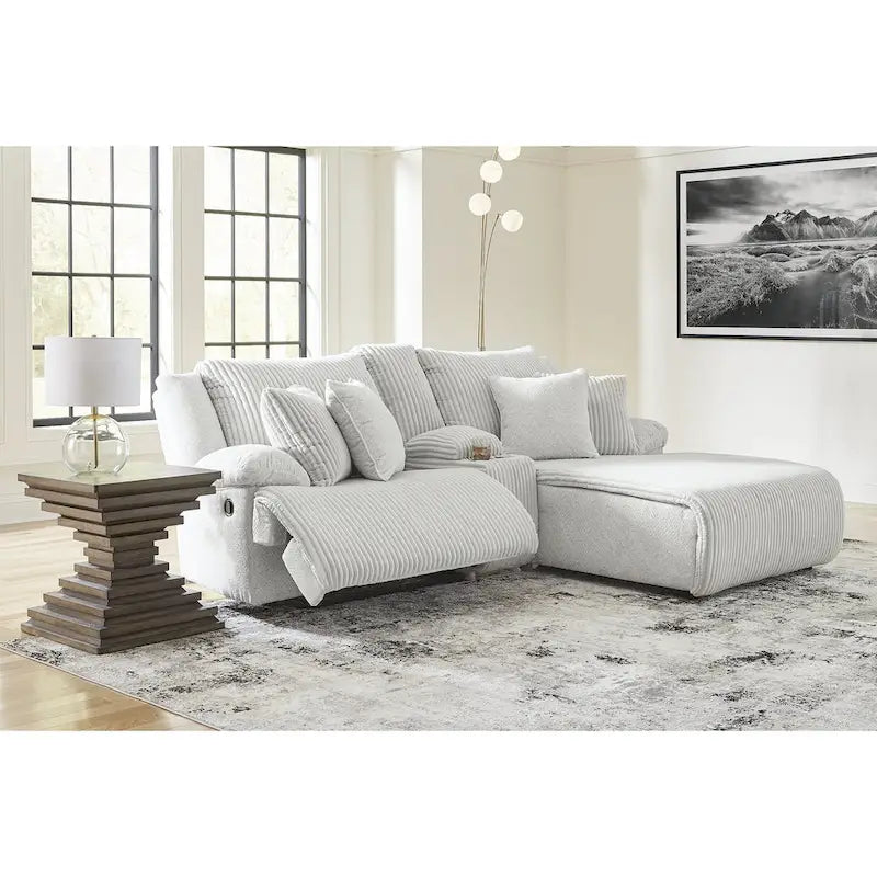 Signature Design by Ashley Top Tier 3-Piece Reclining Sectional Sofa with Chaise - Dimensions: 105W x 74D x 41H - image 19