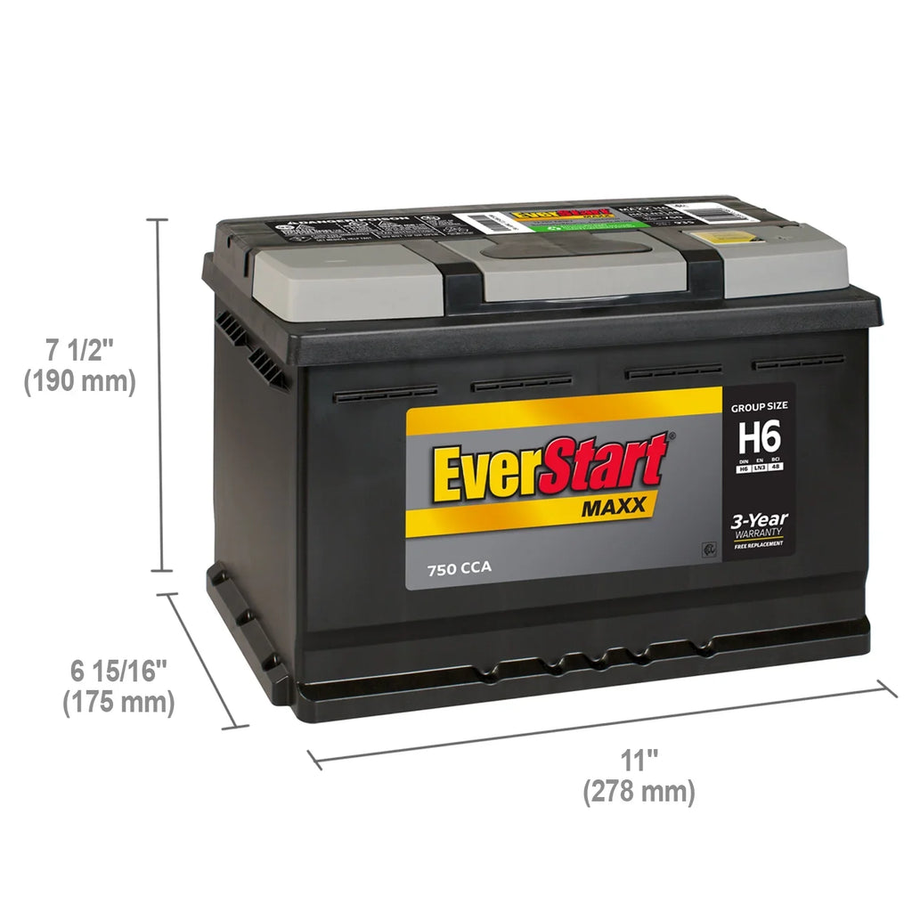 EverStart Maxx Lead Acid Automotive Battery, Group Size H6 / LN3 / 48 12 Volt, 750 CCA 120 RC - image 5