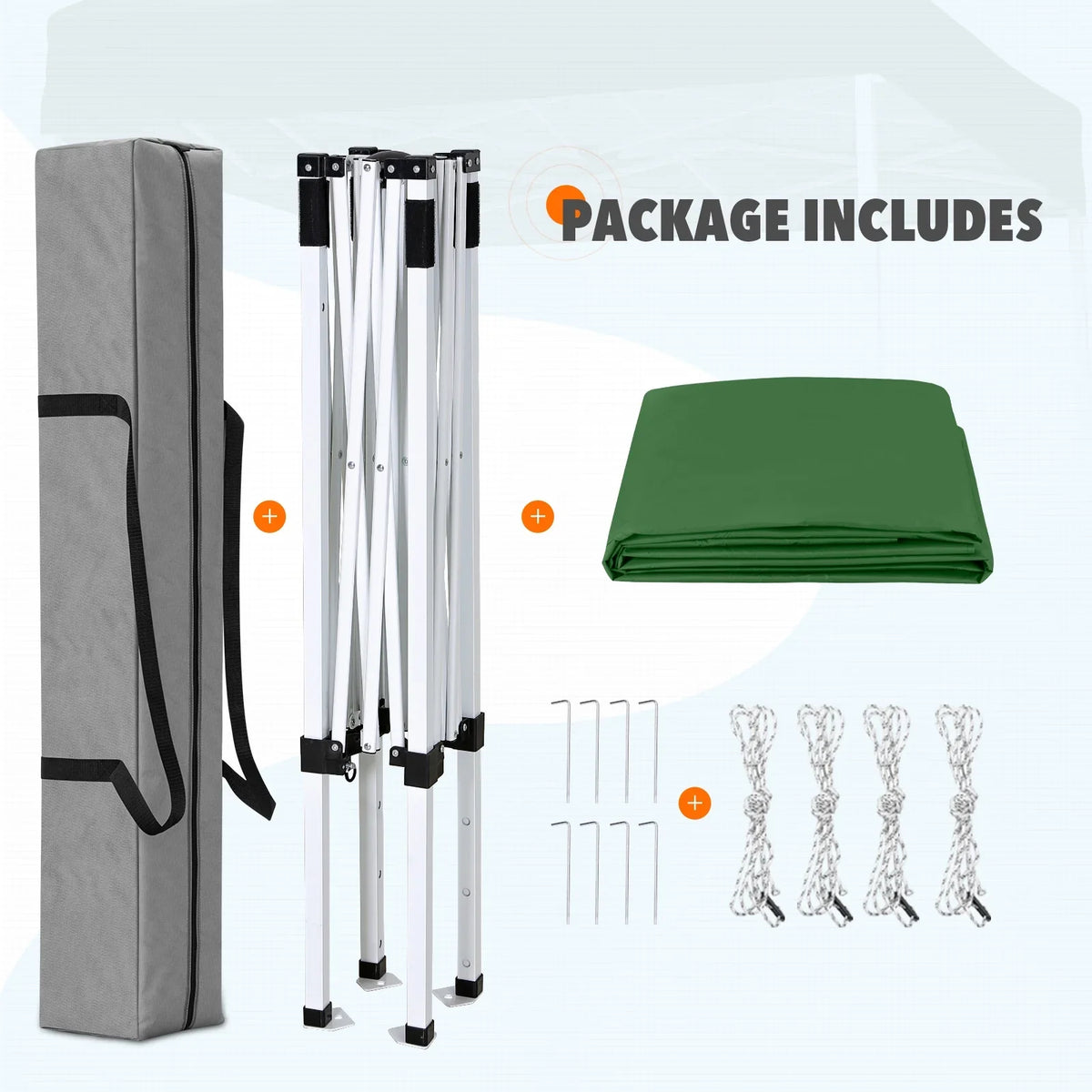EAGLE PEAK 5x5 Pop up Canopy Tent Instant Outdoor Canopy Easy Set - up Straight Leg Folding Shelter（blue） - image 99