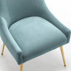SEYNAR Set of 6 Modern Glam Boucle Velvet Dining or Vanity Chairs with Rear Handle - image 19