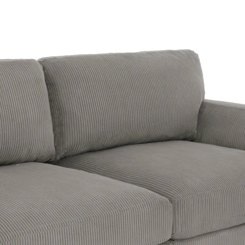 90-Inch Oversized Corduroy Sofa for Living Room with Reversible Cushions - image 35
