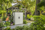 Keter Premier Tall Vertical Durable Resin Outdoor Storage Shed With Floor and Locking Double Doors, Grey - image 7