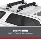 Yakima, PowderHound 6 Ski & Snowboard Mount, Fits Up to 6 Pairs of Skis or 4 Snowboards, Rides Quietly, Fits Most Roof Racks, Black - image 2