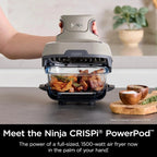 Ninja Crispi 4-in-1 Portable Glass Air Fryer Cooking System, 1500W, 4QT & 6-Cup TempWare Glass Containers with Storage Lids, Microwave, Freezer & Dishwasher Safe - image 7