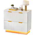 Moasis Lateral Filing Cabinet with LED Lighting and 2 Drawers for Home Office - image 2