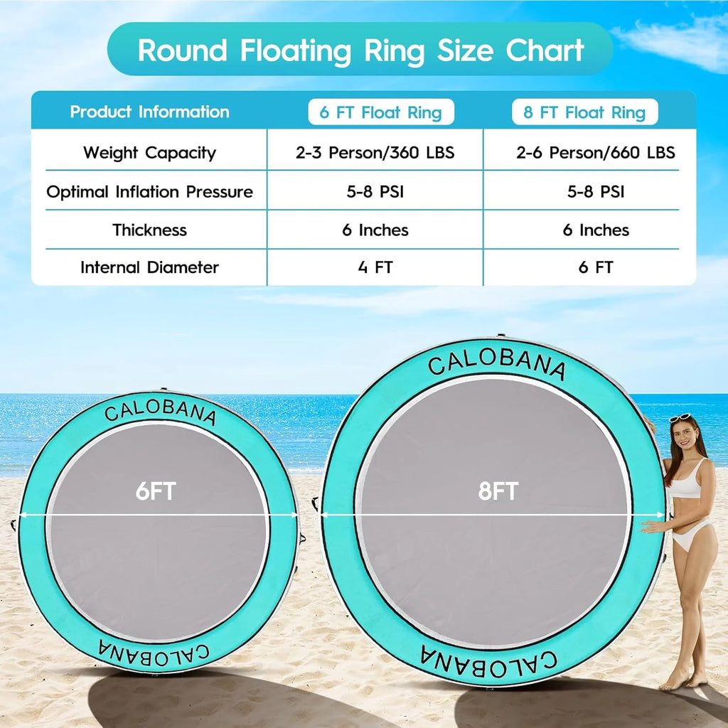 Round Floating Ring Hammock - Heavy Duty Inflatable Raft - image 55