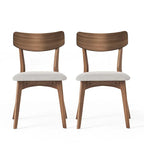 Pair of Light Beige Wooden Dining Chairs - Versatile Side Chairs for Office or Home - image 3