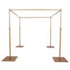 Efavormart 10ft / 4 Post Gold Metal DIY Photography Backdrop Stand, Wedding Arch Canopy Tent - image 8