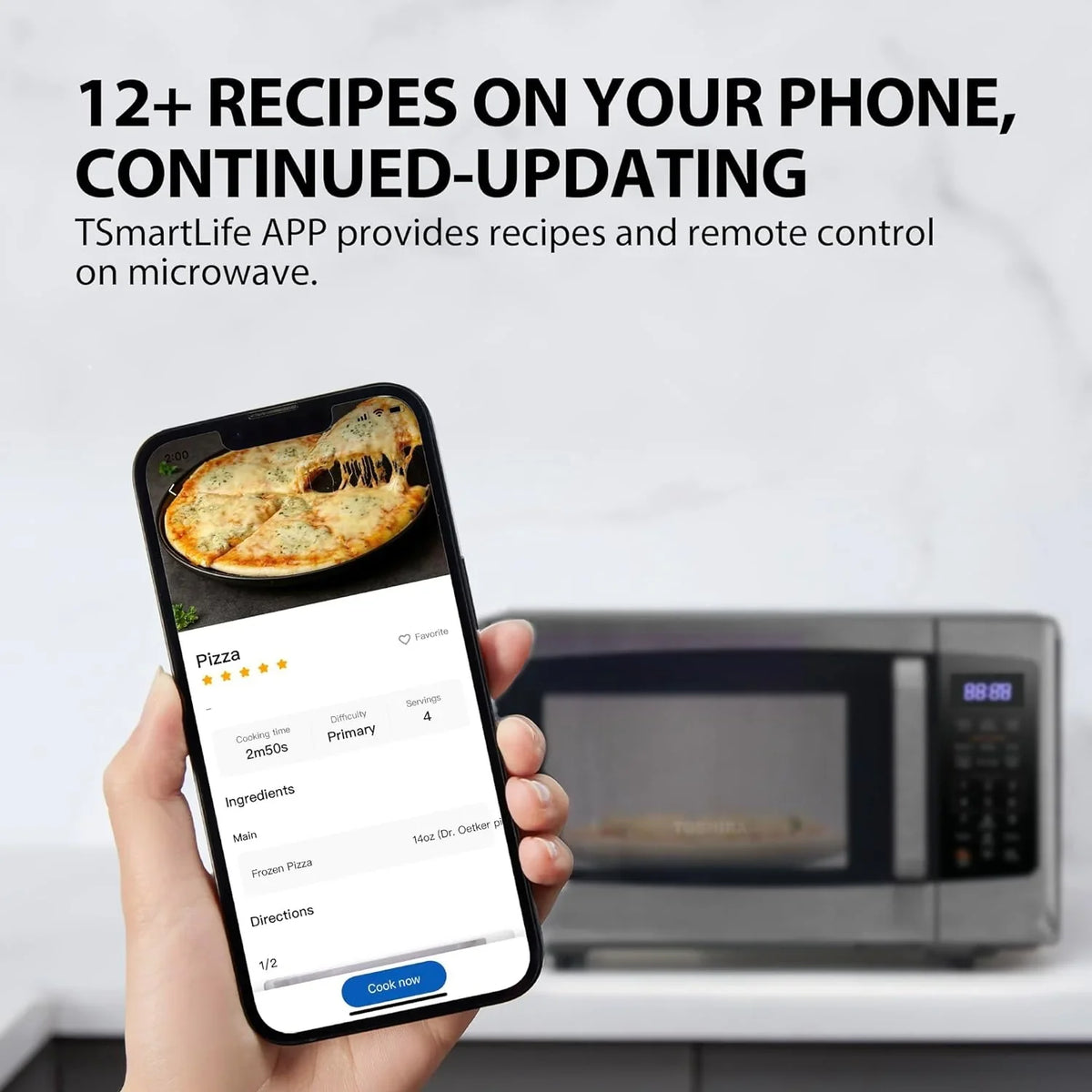 TOSHIBA 4-in-1 ML-EC42P(SS) Countertop Microwave Oven, Smart Sensor, Convection, Air Fryer Combo, Mute Function, Position Memory 13.6" Turntable, 1.5 Cu Ft, 1000W, Silver - image 8