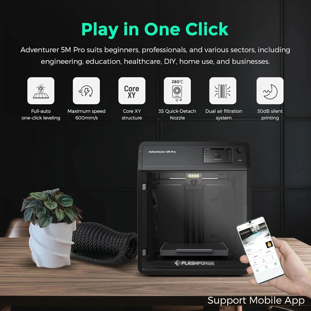 Adventurer 5M 3D printer with fully automatic leveling - image 8