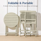 Best Choice Products 3-Piece Acacia Wood Bistro Set, Folding Patio Furniture w/ 2 Chairs, Table - Natural - image 30