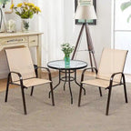 Costway Set of 4 Patio Chairs with Armrests for Garden and Deck - View Details - image 23