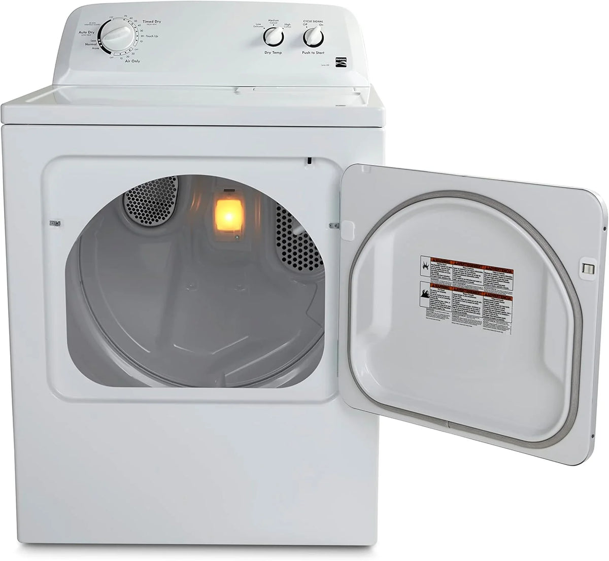 Kenmore 29′′ Front Load Electric Dryer with Wrinkle Guard and 7.0 Cubic Ft. Total Capacity, White - image 7