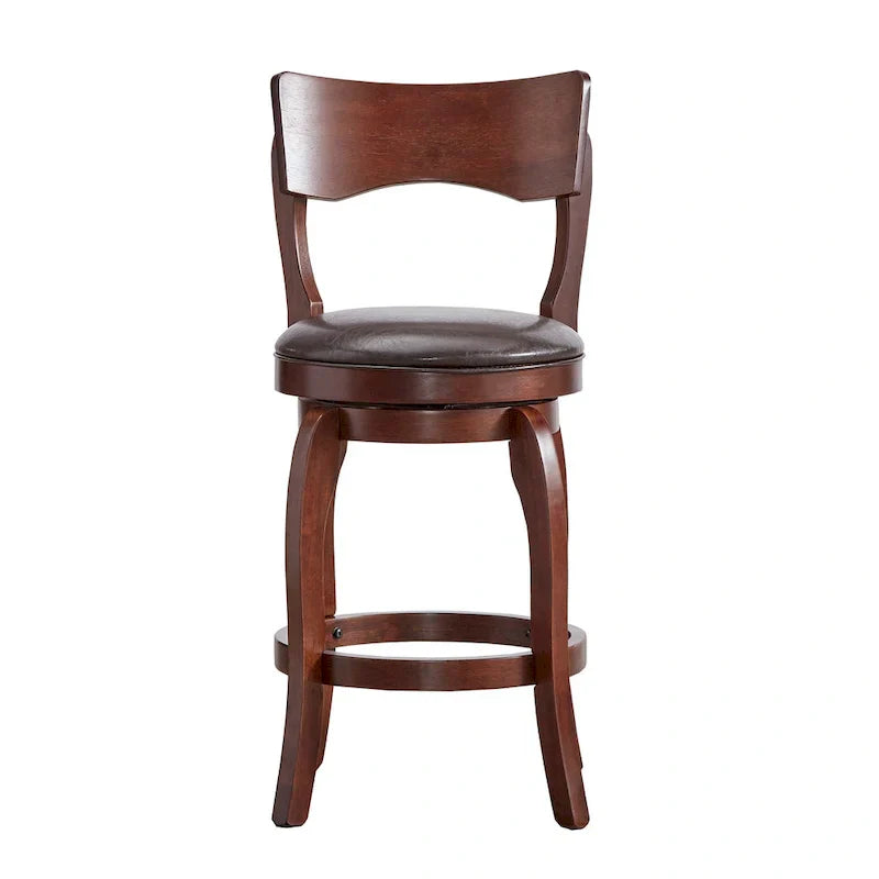 Lyla 24-Inch Brown Swivel Counter Stool by iNSPIRE Q Classic - image 1