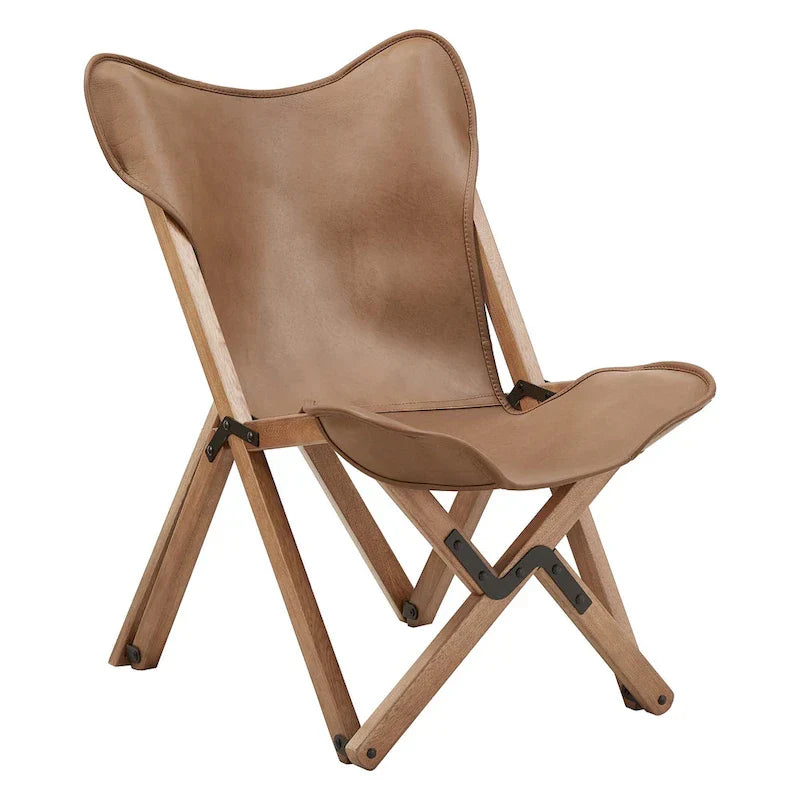 Cantu Authentic Top Grain Leather Tripolina Sling Chair by iNSPIRE Q Modern - image 18