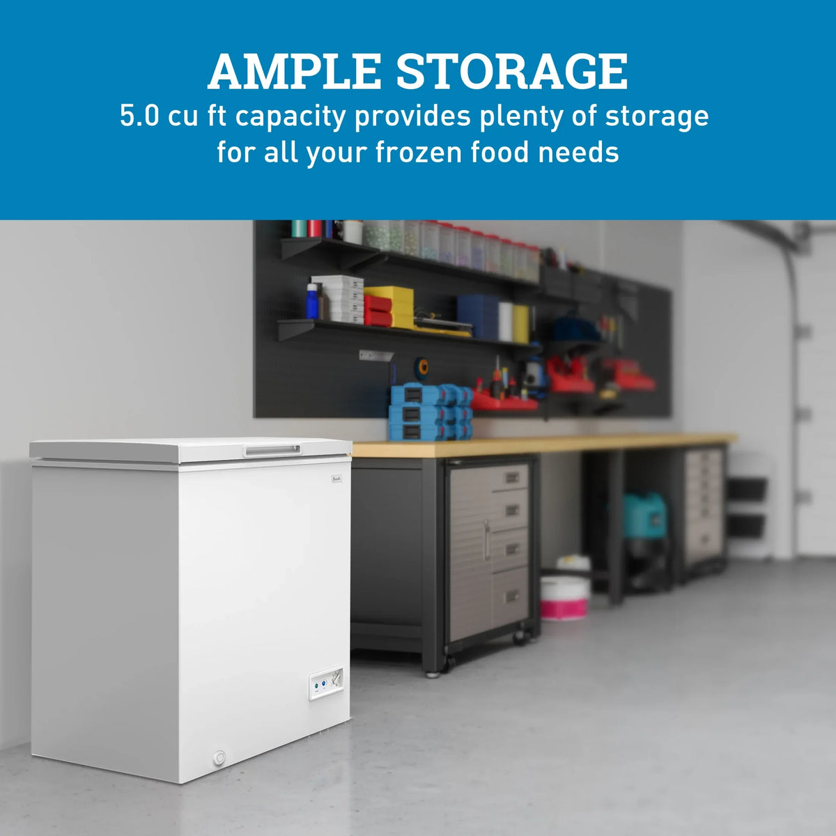 Avanti Garage Ready Chest Freezer, 5.0 Cu. ft. Capacity, in White (?CF5F0W) - image 3